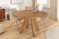 Runder Esstisch ART WOOD 100cm braun massiv Mangoholz