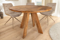 Runder Esstisch ART WOOD 100cm braun massiv Mangoholz