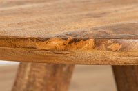 Runder Esstisch ART WOOD 100cm braun massiv Mangoholz