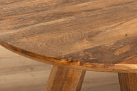 Runder Esstisch ART WOOD 100cm braun massiv Mangoholz