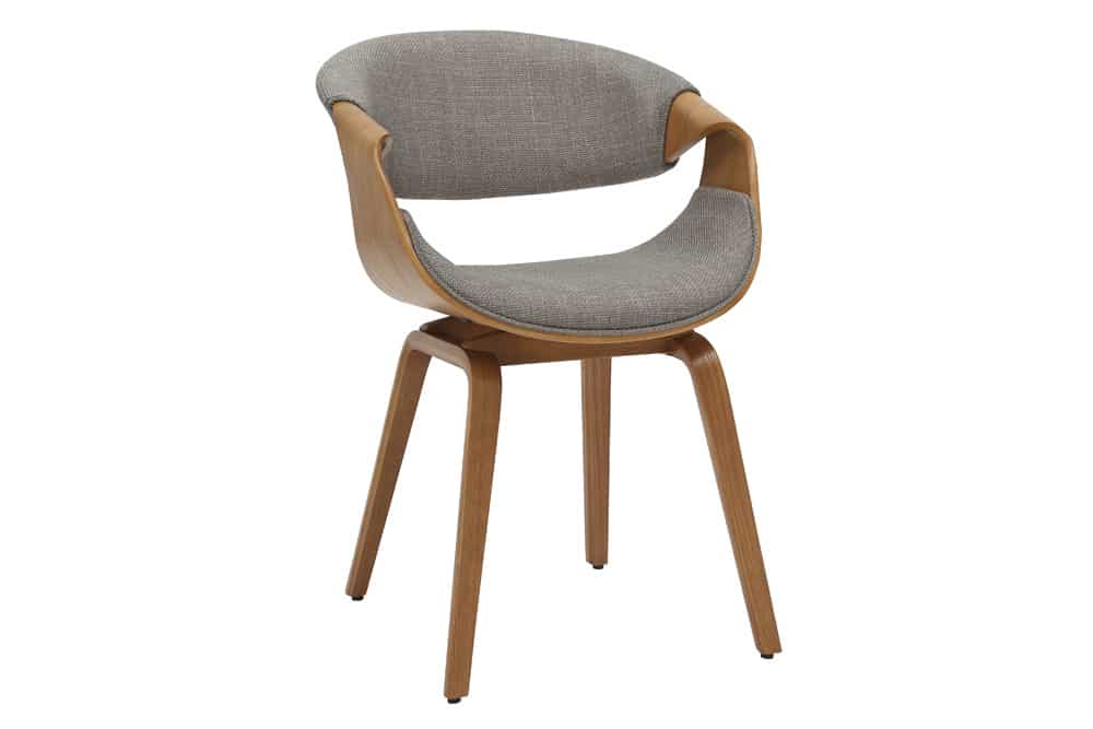 Retro Stuhl ORGANIC natur Eschenholz grau Strukturstoff