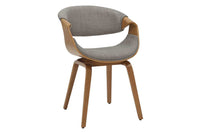 Retro Stuhl ORGANIC natur Eschenholz grau Strukturstoff