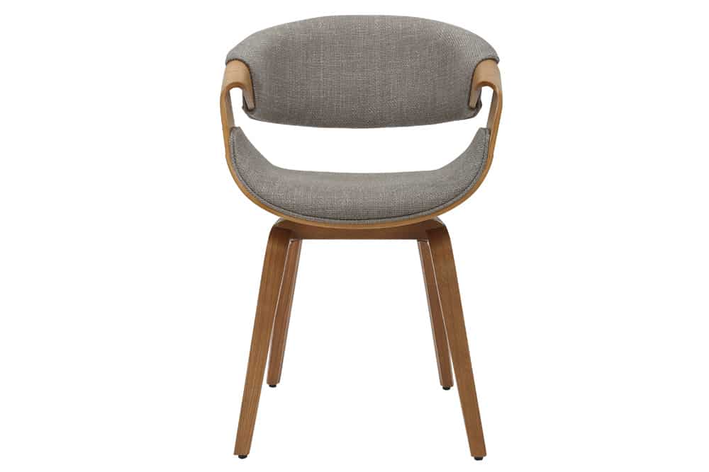 Retro Stuhl ORGANIC natur Eschenholz grau Strukturstoff