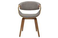 Retro Stuhl ORGANIC natur Eschenholz grau Strukturstoff