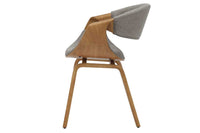 Retro Stuhl ORGANIC natur Eschenholz grau Strukturstoff