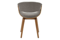 Retro Stuhl ORGANIC natur Eschenholz grau Strukturstoff