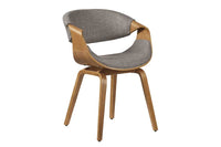 Retro Stuhl ORGANIC natur Eschenholz grau Strukturstoff