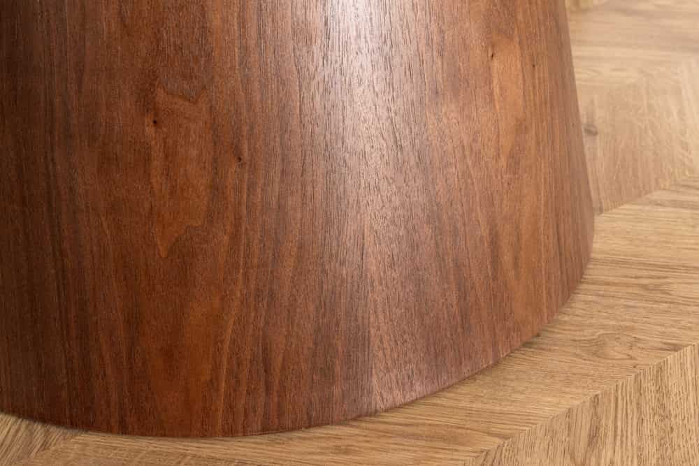 Runder Esstisch UNIQUE 120cm weiß grau braun Pandora Keramik Walnuss Säulenfuß