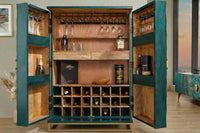 PURE Solid highboard 140cm Sheesham stone finish display case rosewood
