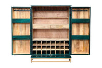 PURE Solid highboard 140cm Sheesham stone finish display case rosewood
