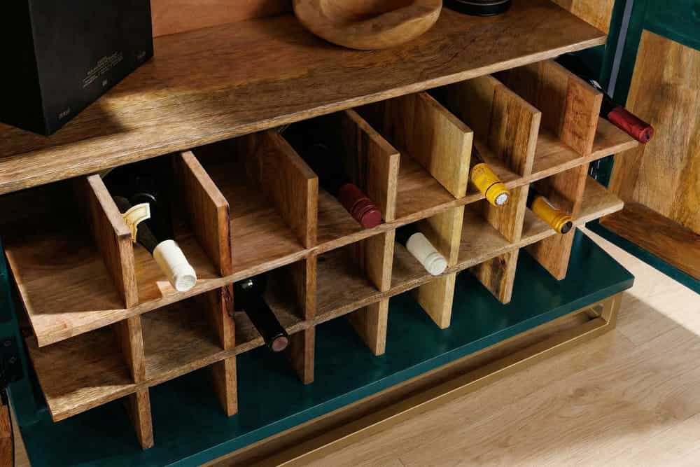 PURE Solid highboard 140cm Sheesham stone finish display case rosewood