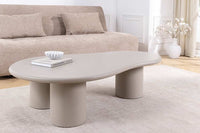 Stilvoller Couchtisch ORGANIKO 130cm cement greige organische Form