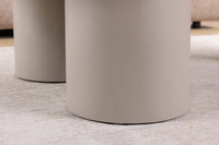 Stilvoller Couchtisch ORGANIKO 130cm cement greige organische Form