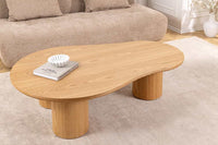 Stilvoller Couchtisch ORGANIKO 130cm natur Eiche organische Form