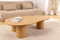 Stilvoller Couchtisch ORGANIKO 130cm natur Eiche organische Form