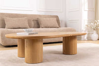 Stilvoller Couchtisch ORGANIKO 130cm natur Eiche organische Form