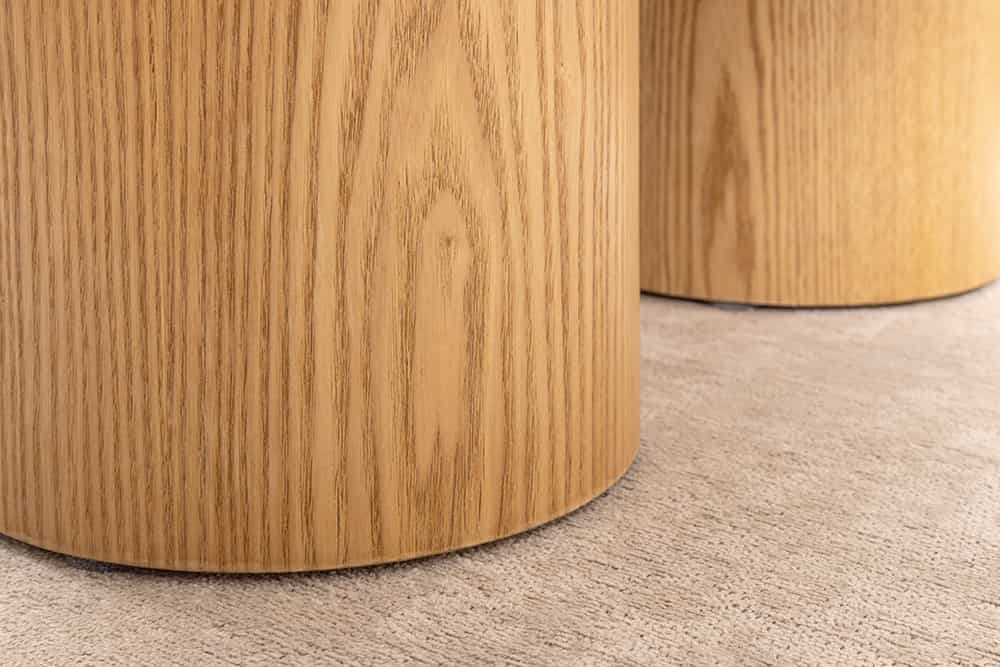 Stilvoller Couchtisch ORGANIKO 130cm natur Eiche organische Form