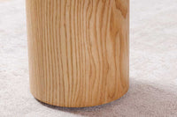 Stilvoller Couchtisch ORGANIKO 110cm natur Eiche Travertin Keramik