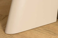 Runder Esstisch ORGANIKO 120cm cement greige mit skulpturalem Säulengestell