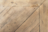Runder Esstisch HAMPTONS hellbraun creme recycelte Pinie Massivholz