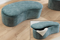 Extravagante Polsterbank ELEMENTAL 120cm mit Stauraum organische Form