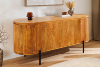 GATSBY design sideboard 160cm brown matt gold mango wood retro