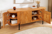 GATSBY design sideboard 160cm brown matt gold mango wood retro