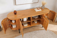 GATSBY design sideboard 160cm brown matt gold mango wood retro