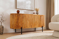 GATSBY design sideboard 160cm brown matt gold mango wood retro