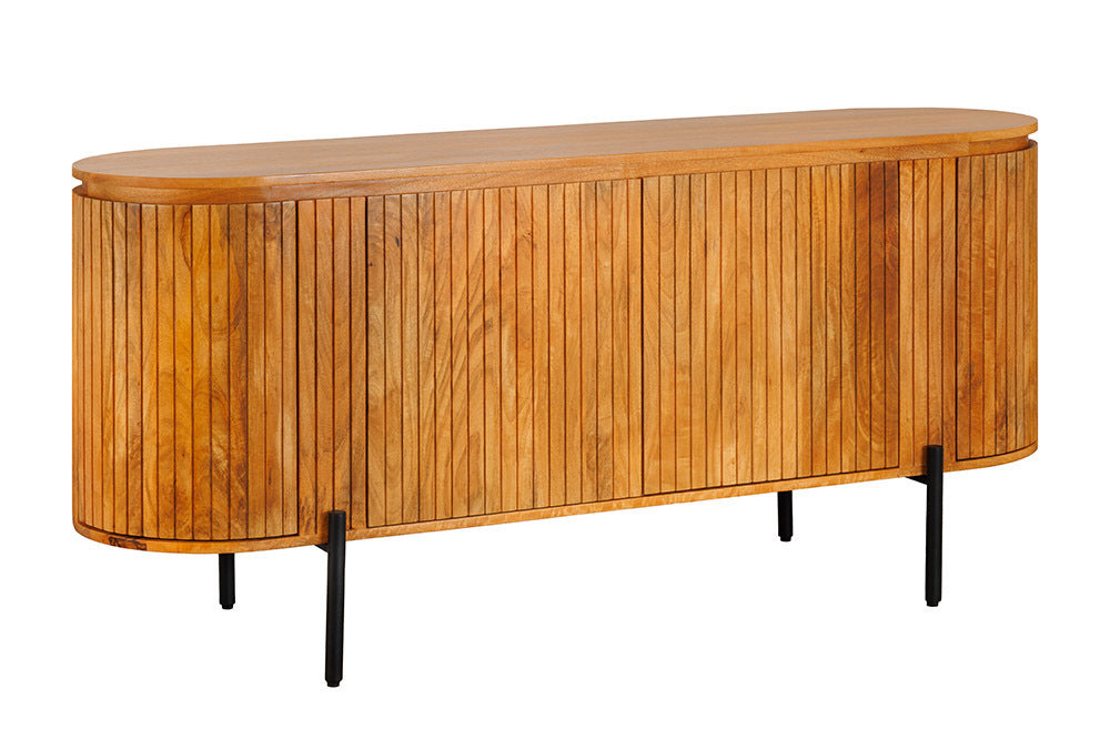 GATSBY design sideboard 160cm brown matt gold mango wood retro