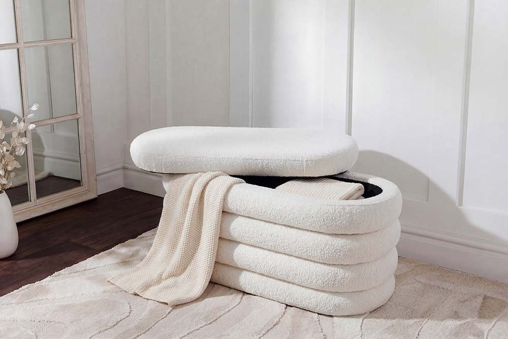 Extravagante Polsterbank VOGUE 85cm Sitzbank mit Stauraum