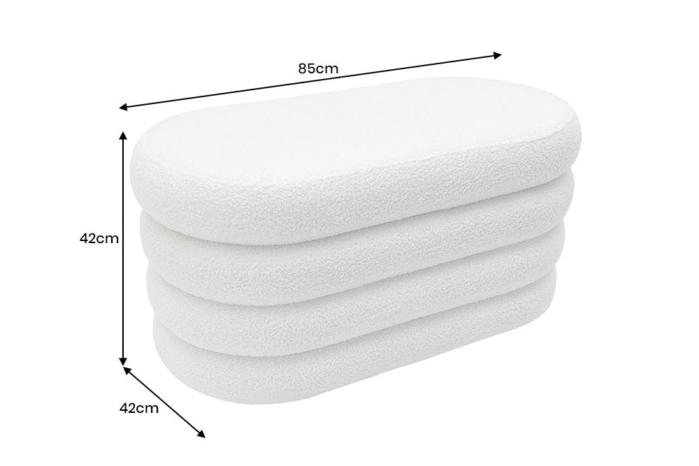 Extravagante Polsterbank VOGUE 85cm Sitzbank mit Stauraum