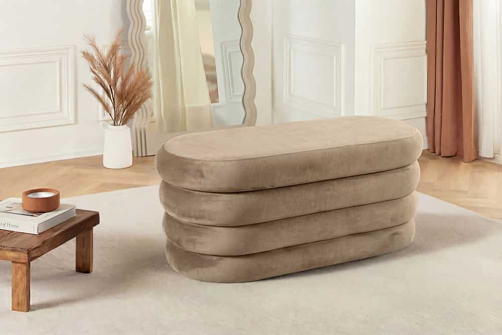 Extravagante Polsterbank VOGUE 85cm Sitzbank mit Stauraum
