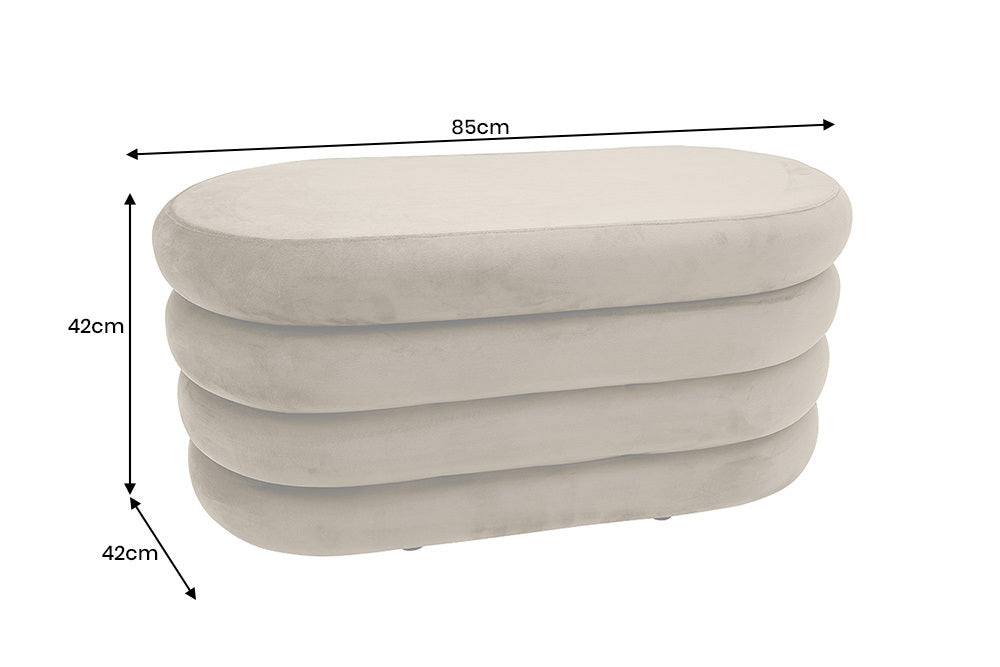 Extravagante Polsterbank VOGUE 85cm Sitzbank mit Stauraum