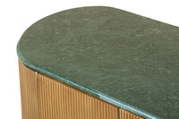 Design Sideboard VENEZIANO 170cm messing Mangoholz grün Marmor gold