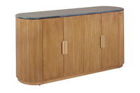 Design Sideboard VENEZIANO 170cm messing Mangoholz grün Marmor gold