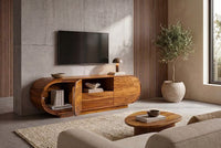 WAVE Design TV Board 160cm black mango solid wood