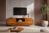 WAVE Design TV Board 160cm black mango solid wood