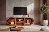 WAVE Design TV Board 160cm black mango solid wood