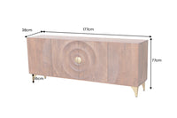 AMAZONAS solid sideboard 160cm mango wood natural front design