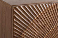 GOLDEN SUNSET Handcrafted highboard 120cm black gold mango wood