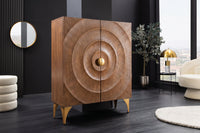 GOLDEN SUNSET Handcrafted highboard 120cm black gold mango wood