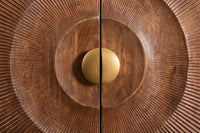 GOLDEN SUNSET Handcrafted highboard 120cm black gold mango wood