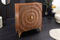 GOLDEN SUNSET Handcrafted highboard 120cm black gold mango wood