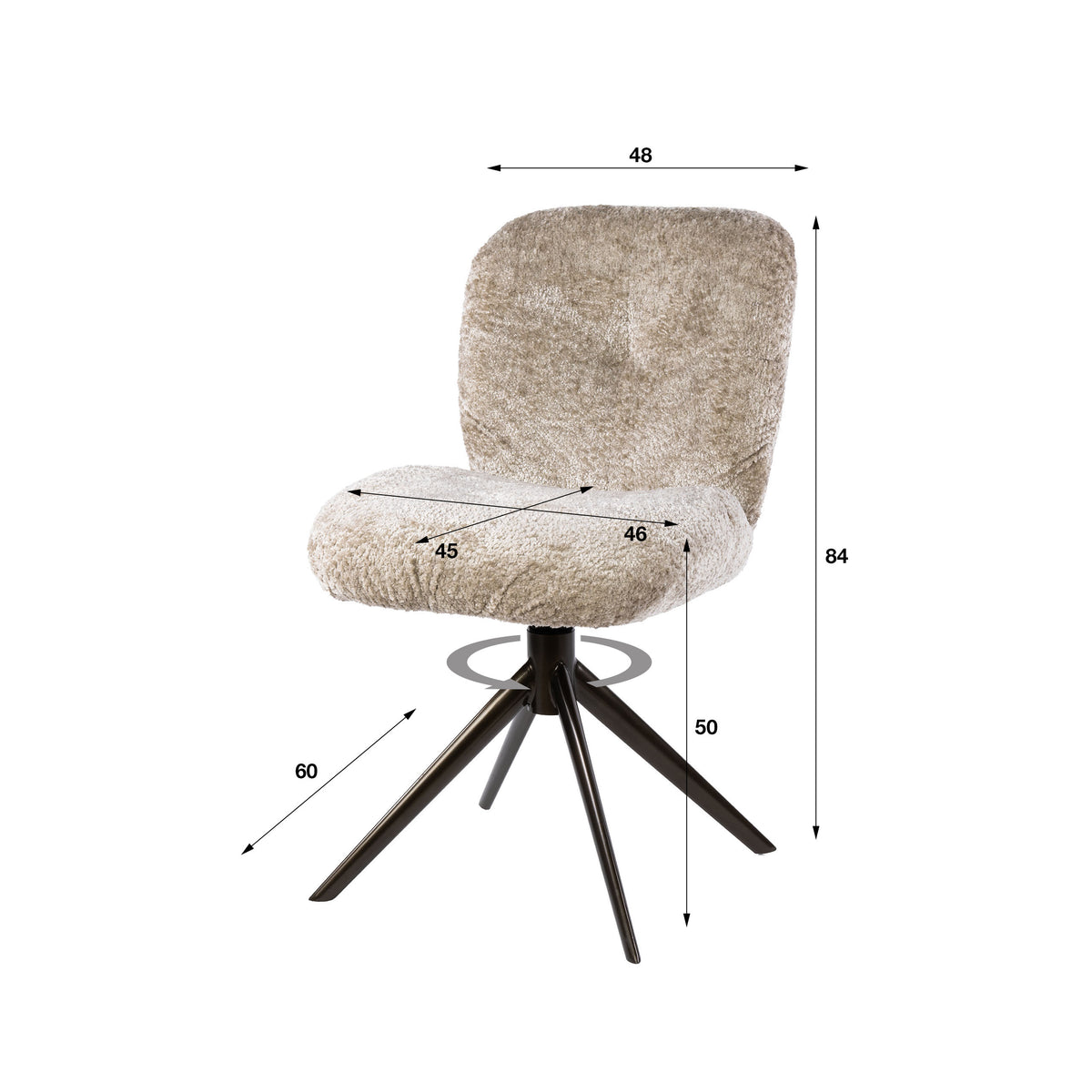 COMFORT Stuhl drehbar 2-er Pack / sand