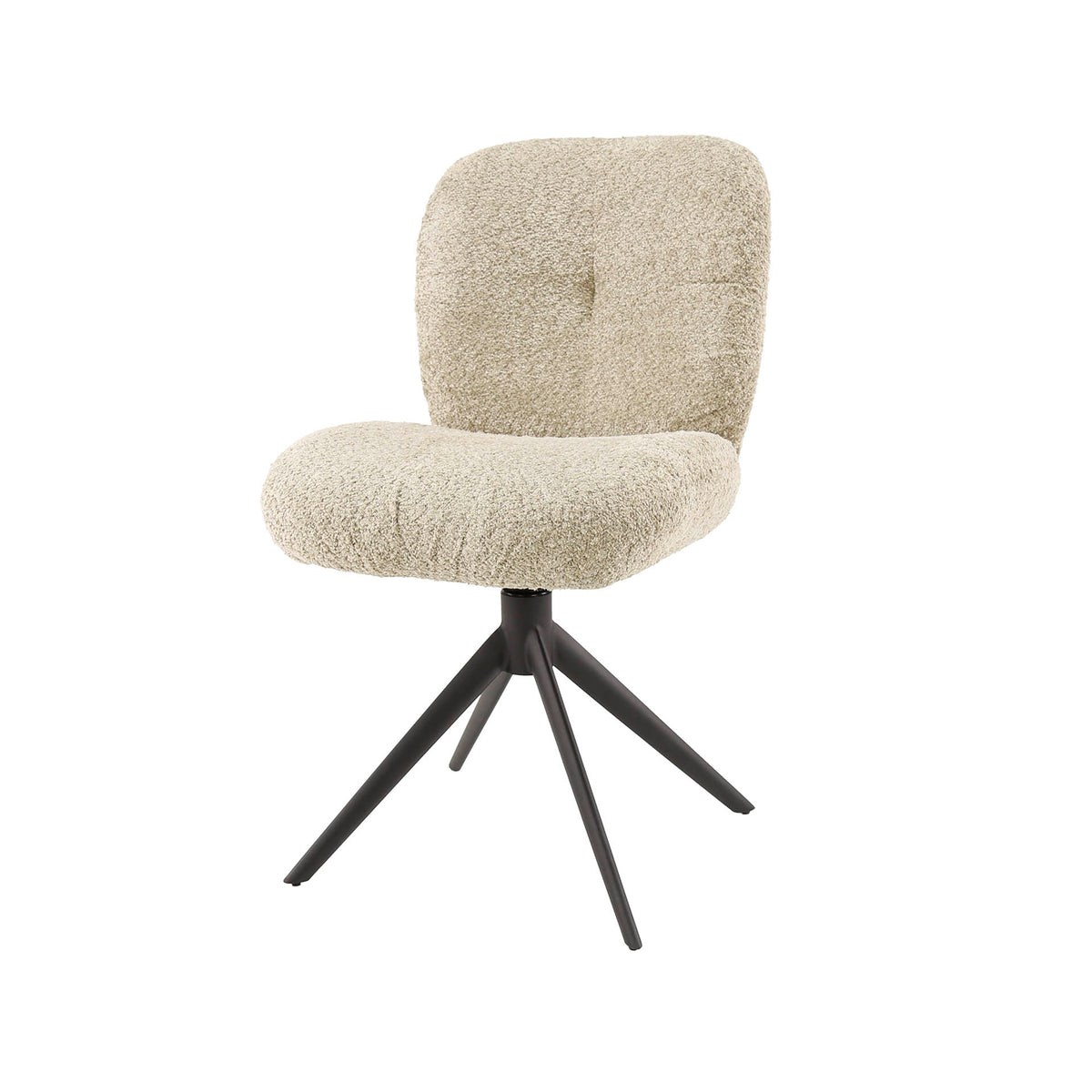 COMFORT Stuhl drehbar 2-er Pack / Bouclé sand