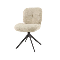 COMFORT Stuhl drehbar 2-er Pack / Bouclé sand