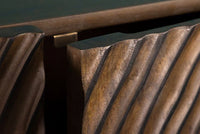 Massives Sideboard ZEN CIRCLES 160cm dunkelbraun Mangoholz 3D-Design