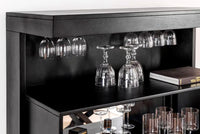 PURE Solid highboard 140cm Sheesham stone finish display case rosewood