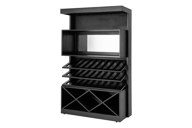 PURE Solid highboard 140cm Sheesham stone finish display case rosewood